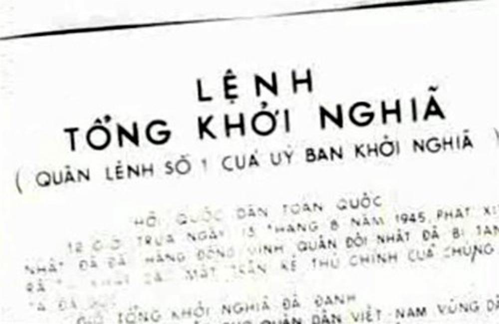 Lệnh Tổng khởi nghĩa (Quân lệnh số 1 của Ủy ban Khởi nghĩa).