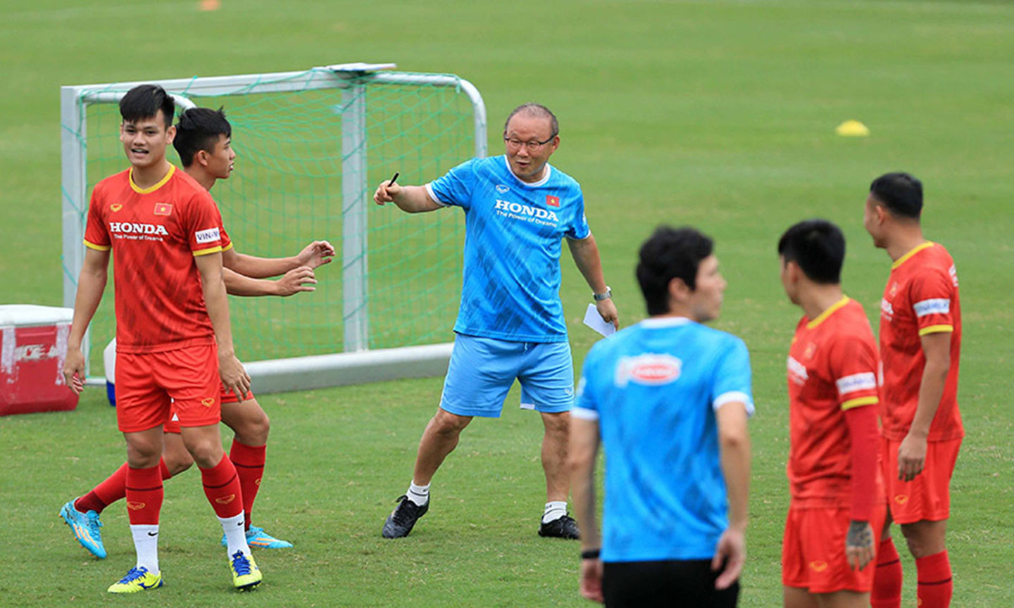 HLV Park Hang-seo và các học trò mang theo niềm động viên kép khi bước vào Vòng loại cuối cùng của World Cup 2022. 	Ảnh: Vietnamnet.vn