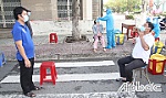 TP. Mỹ Tho: Người dân tuân thủ việc phong tỏa để tầm soát Covid-19