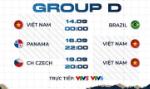 Lịch thi đấu của Đội tuyển futsal Việt Nam tại World Cup 2021