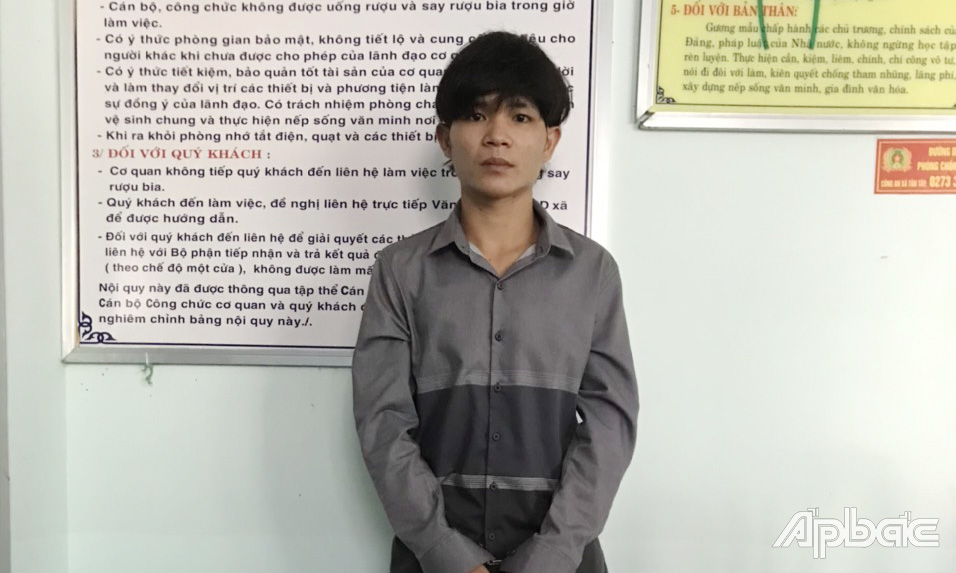 Vinh tại cơ quan Công an.