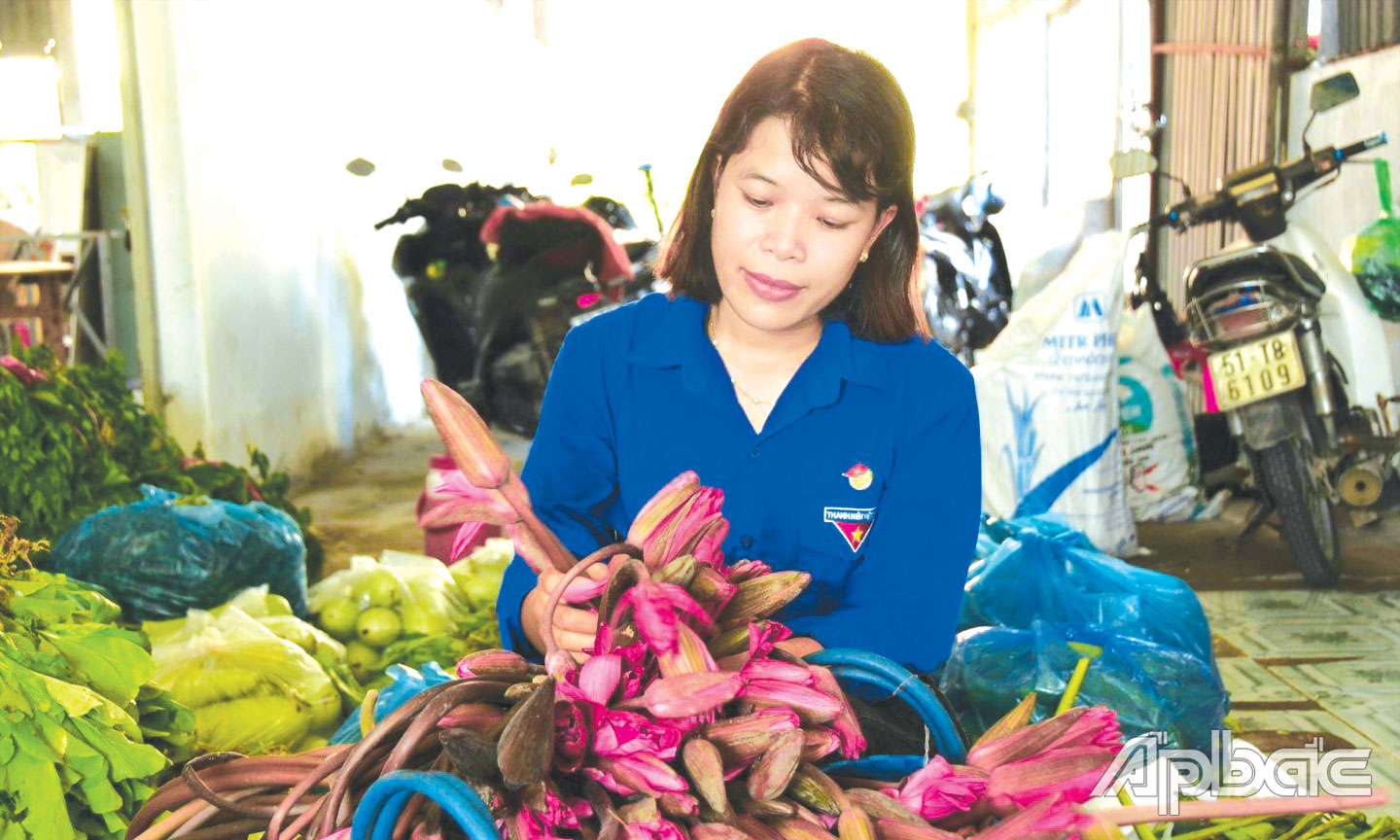Bé Hiếu thu hoạch nông sản hỗ trợ  người dân gặp khó khăn do dịch Covid-19.
