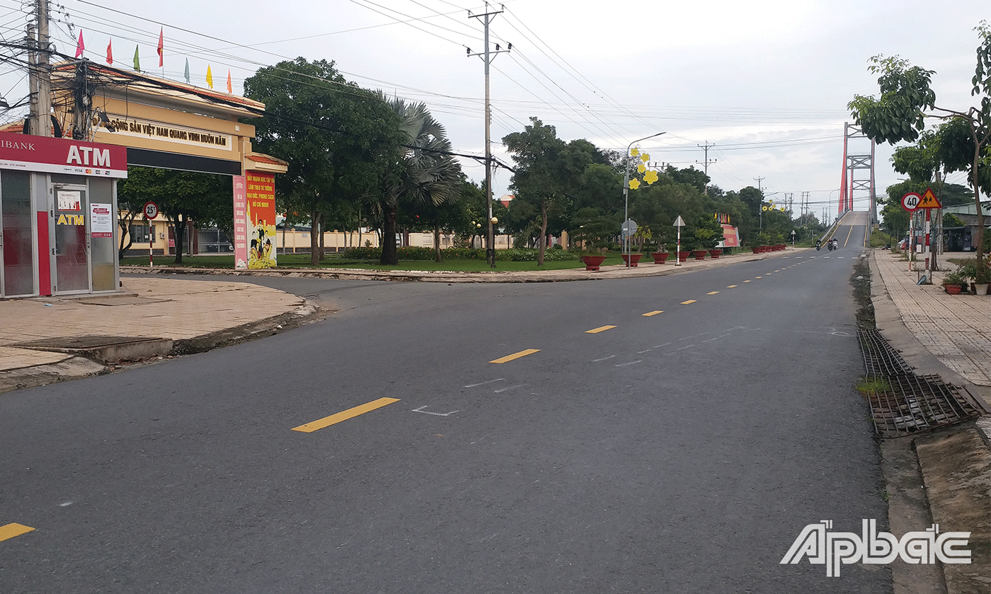 Người dân Chợ Gạo tuân thủ các giải pháp phòng dịch.