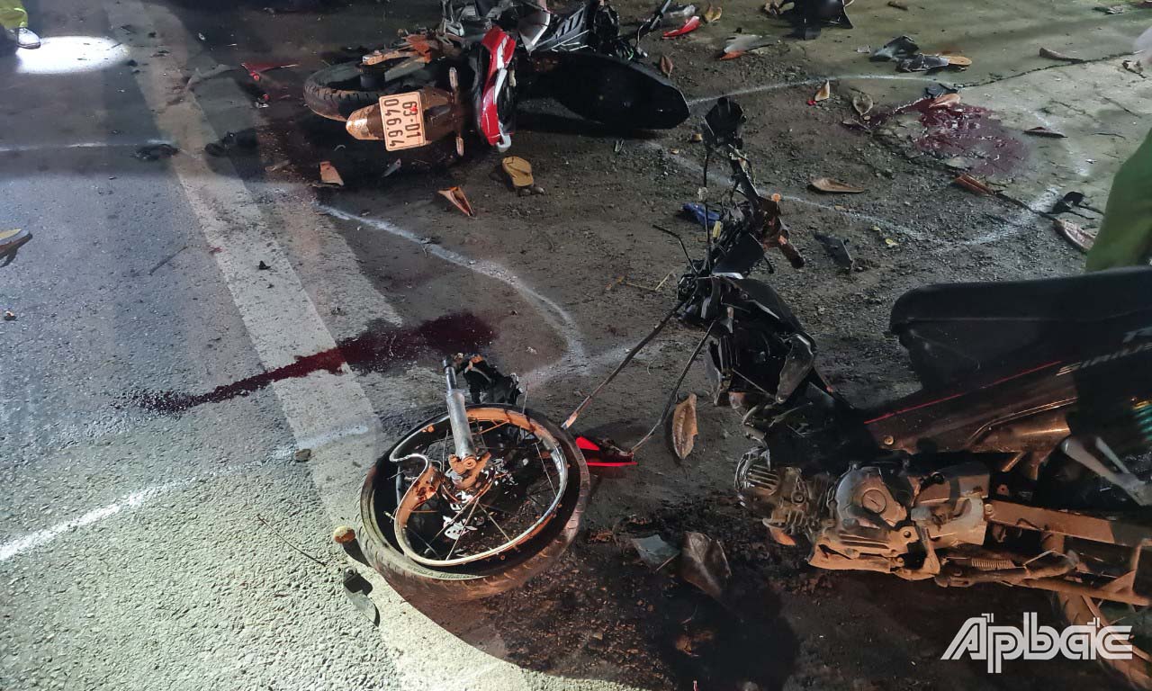 Hiện trường vụ tai nạn.