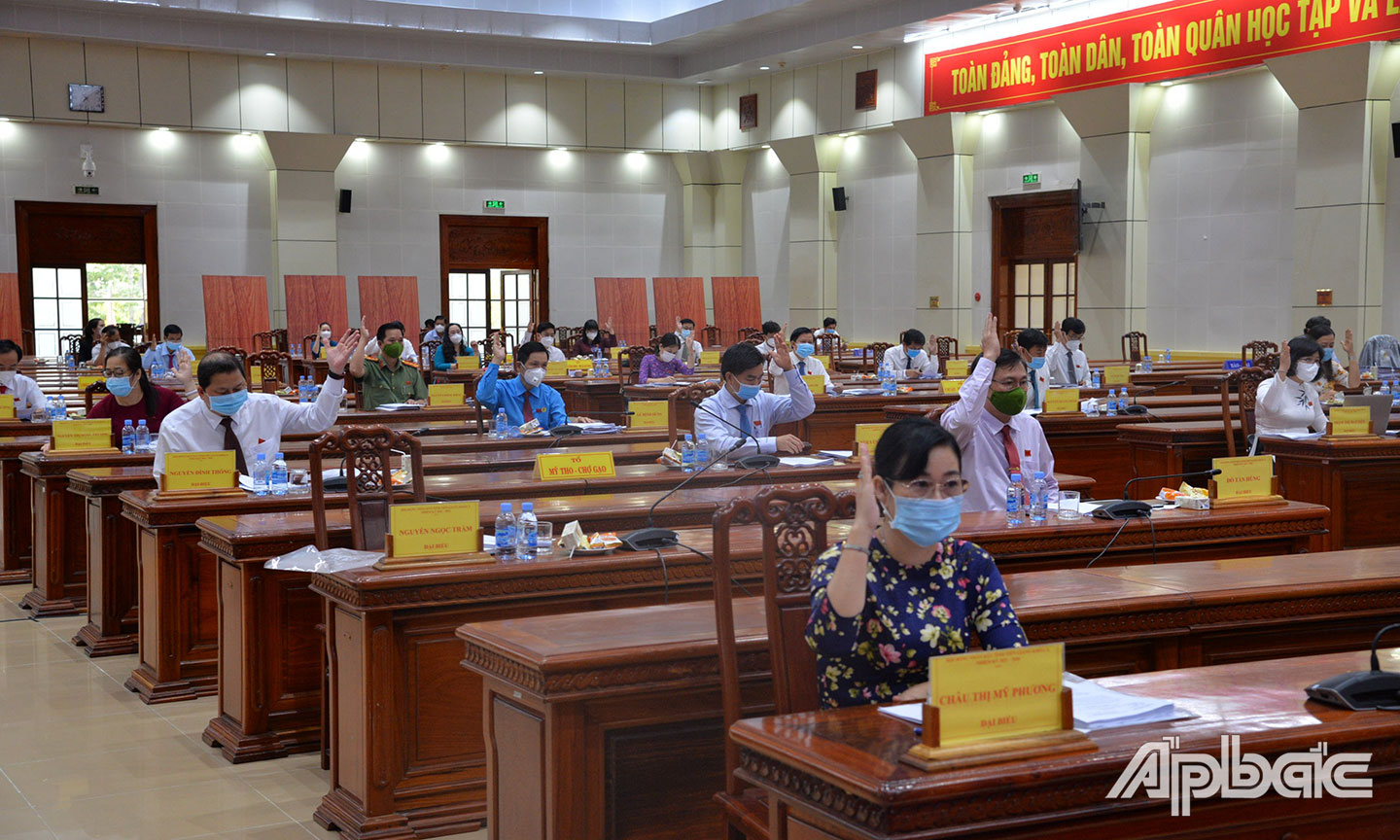  Đại biểu biểu quyết thông qua nhiều nghị quyết quan trọng của địa phương tại Kỳ họp thứ 3 - HĐND tỉnh khóa X.