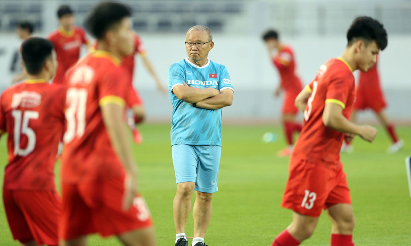HLV Park Hang-seo vẫn thận trọng trước áp lực chiến thắng ở AFF Cup sắp tới.    Ảnh: Vietnamnet.vn