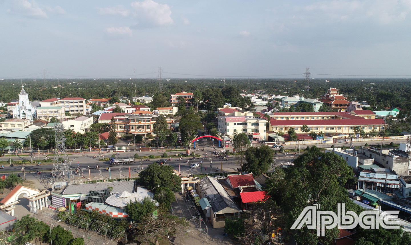 Một góc trung tâm của huyện Châu Thành.