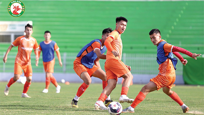CLB Bình Định đang được đầu tư mạnh mẽ cho V-League 2022. Ảnh: CLB Bình Định