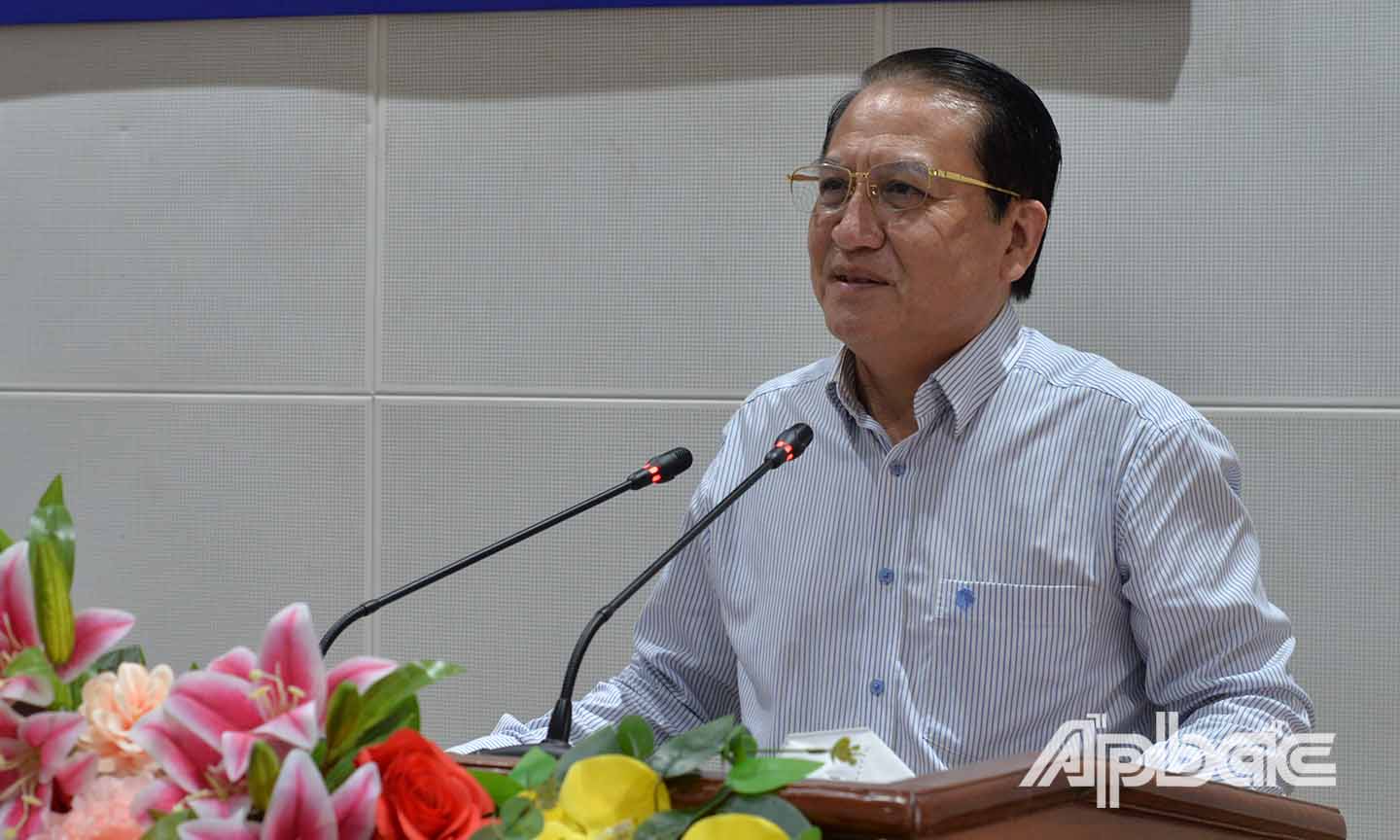 Đồng chí Phạm Văn Trọng phát biểu tại Hội nghị.