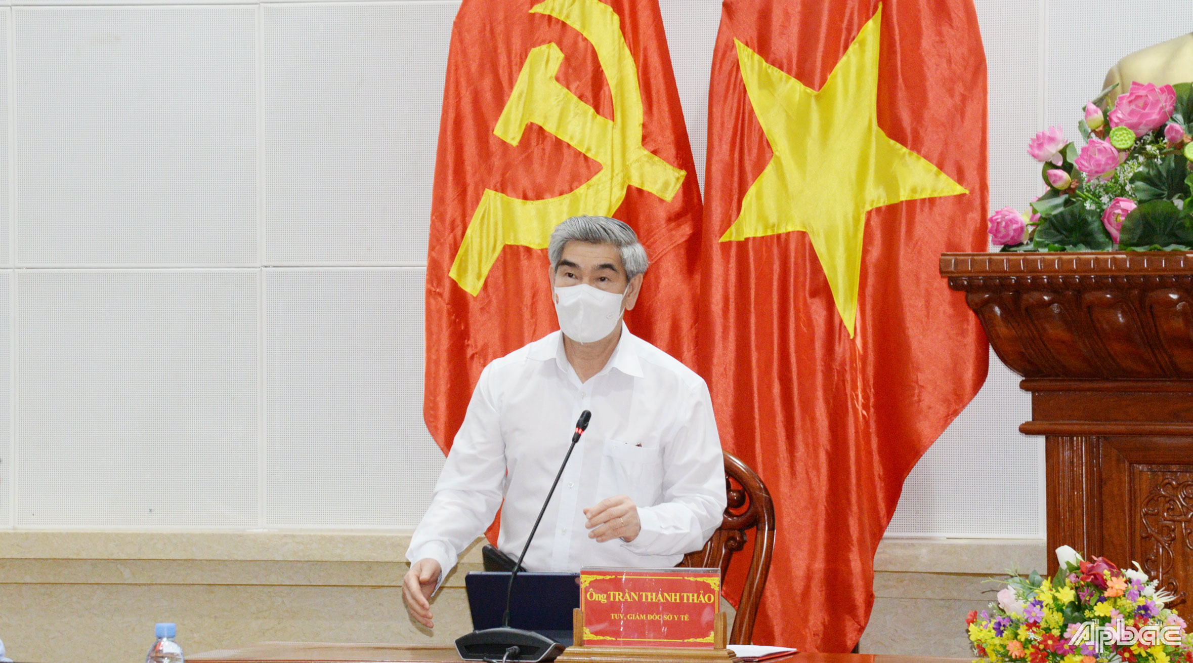  bác sĩ chuyên khoa 2 Trần Thanh Thảo thông tin tình hình dịch Covid-19 trên địa bàn tỉnh.