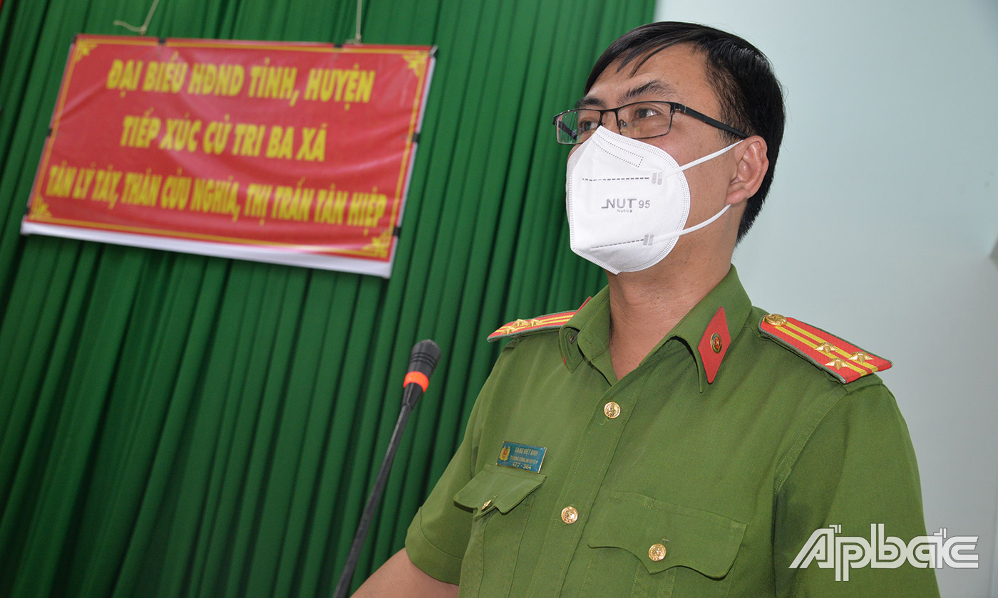 Thượng tá Đặng Việt Bình Trưởng Công an huyện Châu Thành,