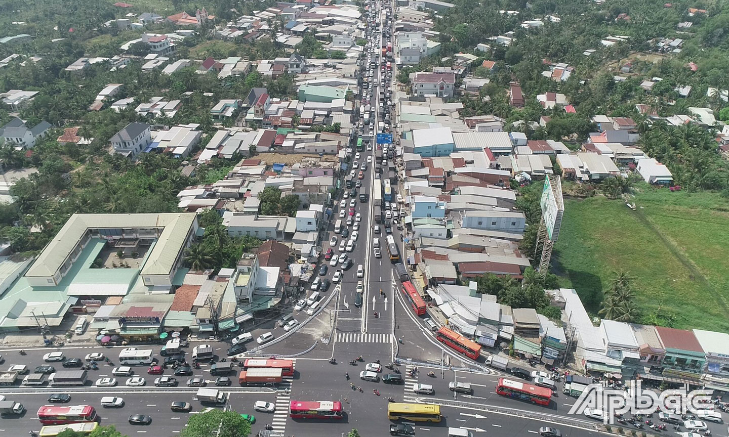 Nút giao An Thái Trung là “điểm nóng” kẹt xe trong dịp Tết Nguyên đán 2022.