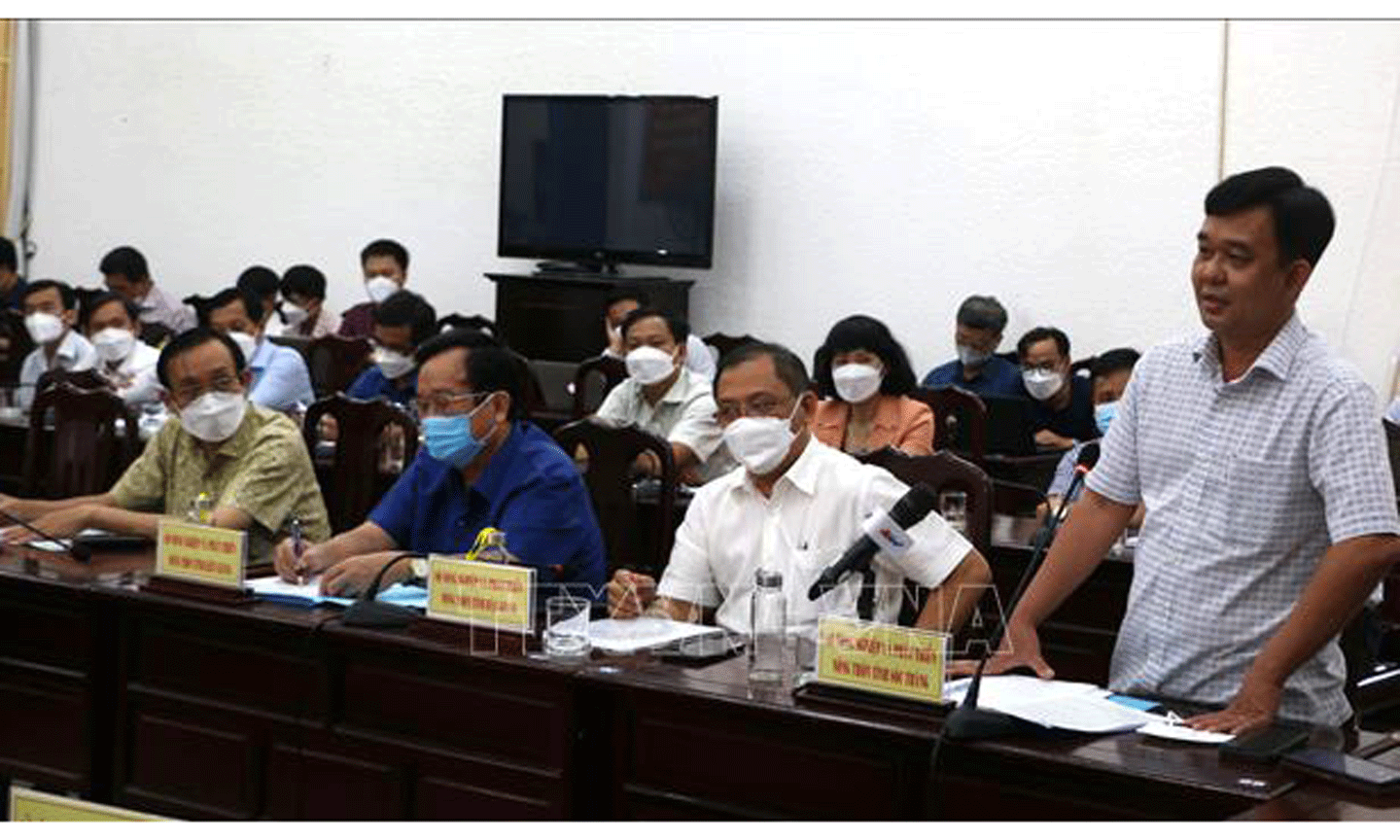 Đại diện Sở NN và PTNT tỉnh Sóc Trăng phát biểu tại buổi họp mặt. 