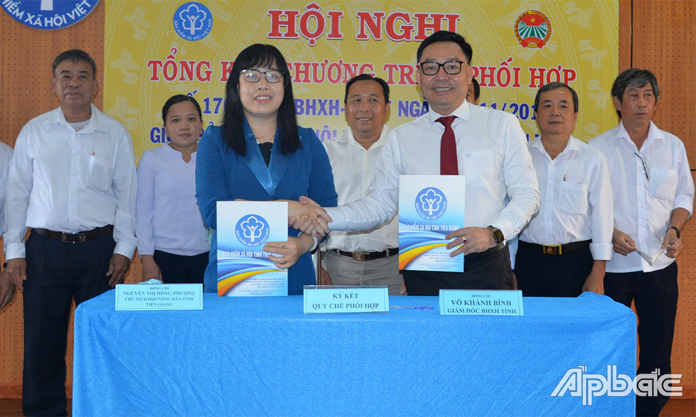 BHXH tỉnh và Hội Nông dân tỉnh đã ký kết Quy chế phối hợp giữa 2 ngành, giai đoạn 2022- 2026