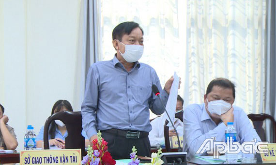 Lãnh đạo Sở GTVT phát biểu tại buổi làm việc.