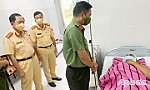 Thăm hỏi cán bộ CSGT bị thương khi làm nhiệm vụ