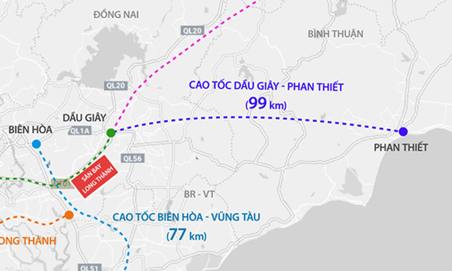 Cao tốc Phan Thiết Dầu Giây.