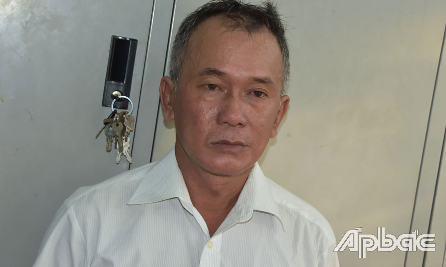 Đối tượng tại cơ quan công an.