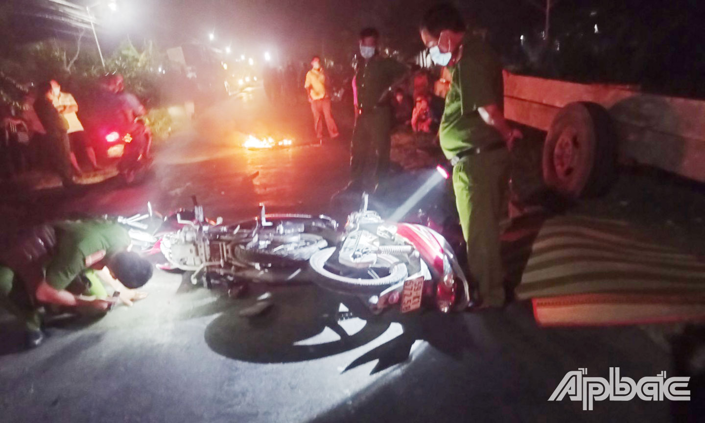 Hiện trường vụ tai nạn giao thông.