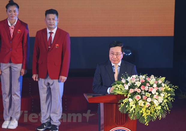 Phó Thủ tướng Phạm Bình Minh giao ba nhiệm vụ quan trọng cho đoàn thể thao Việt Nam chuẩn bị dự SEA Games 31. (Ảnh: PV/Vietnam+) 