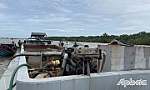 Bộ đội Biên phòng Tiền Giang tạm giữ 7 phương tiện vận chuyển cát trái phép