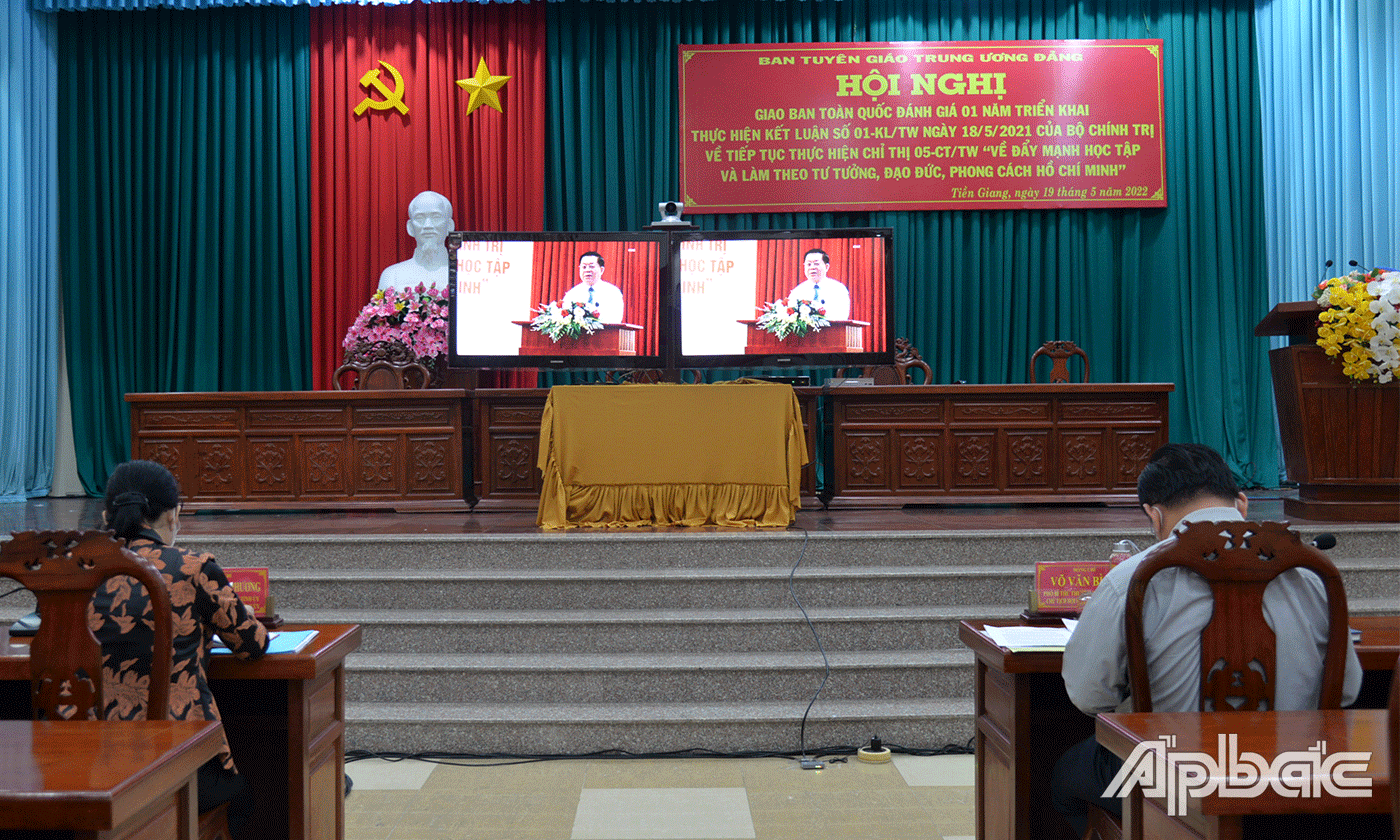 Hội nghị tại điểm cầu Tiền Giang.