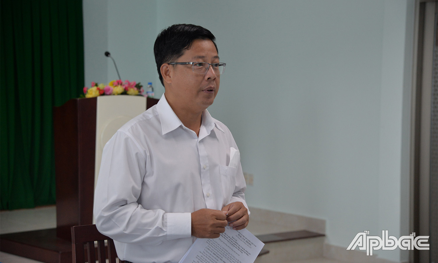 Lãnh đạo tỉnh phát biểu ý kiến tại buổi làm việc
