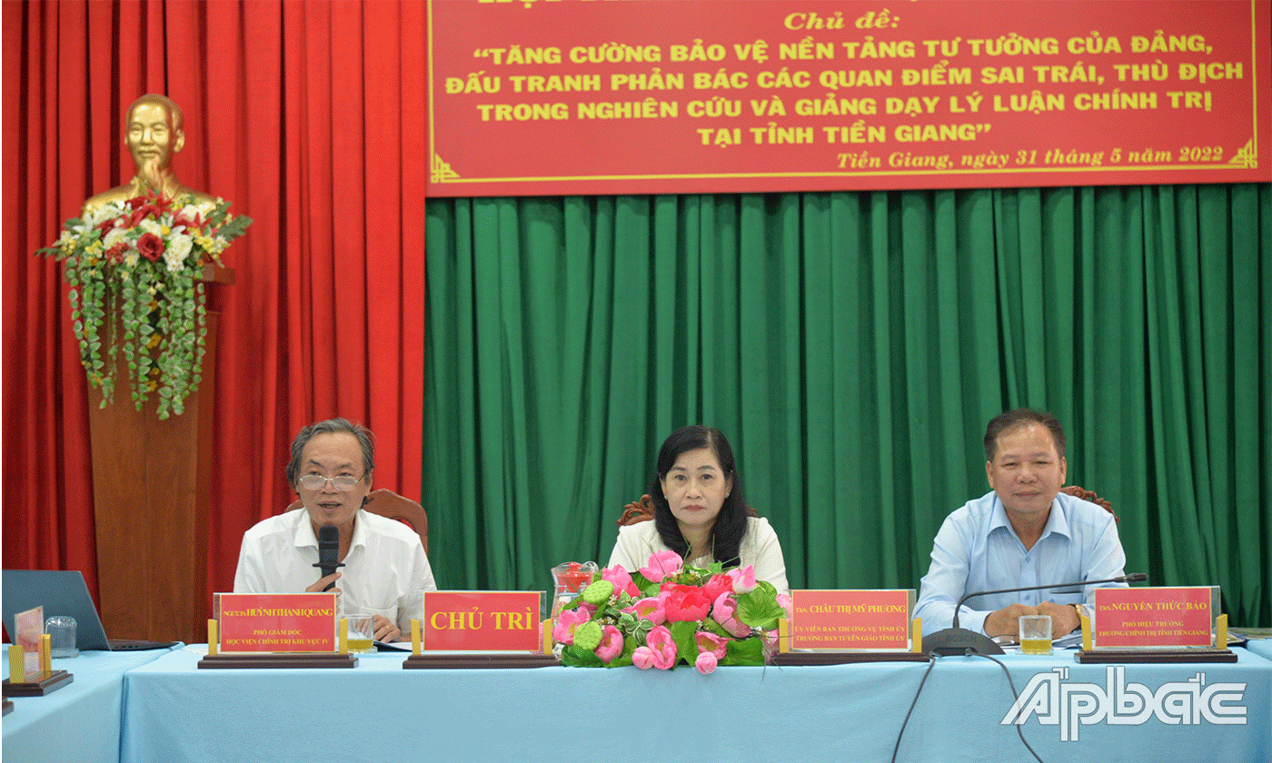 NGƯT, TS. Huỳnh Thanh Quang phát biểu tại Hội thảo.