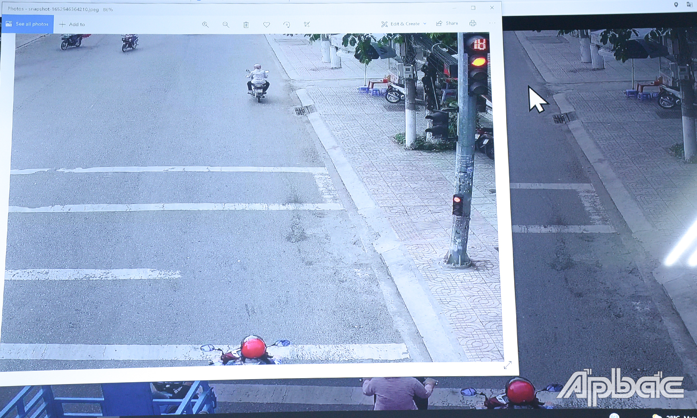 TP. Mỹ Tho: Phát hiện nhiều vi phạm ATGT từ camera thông minh.