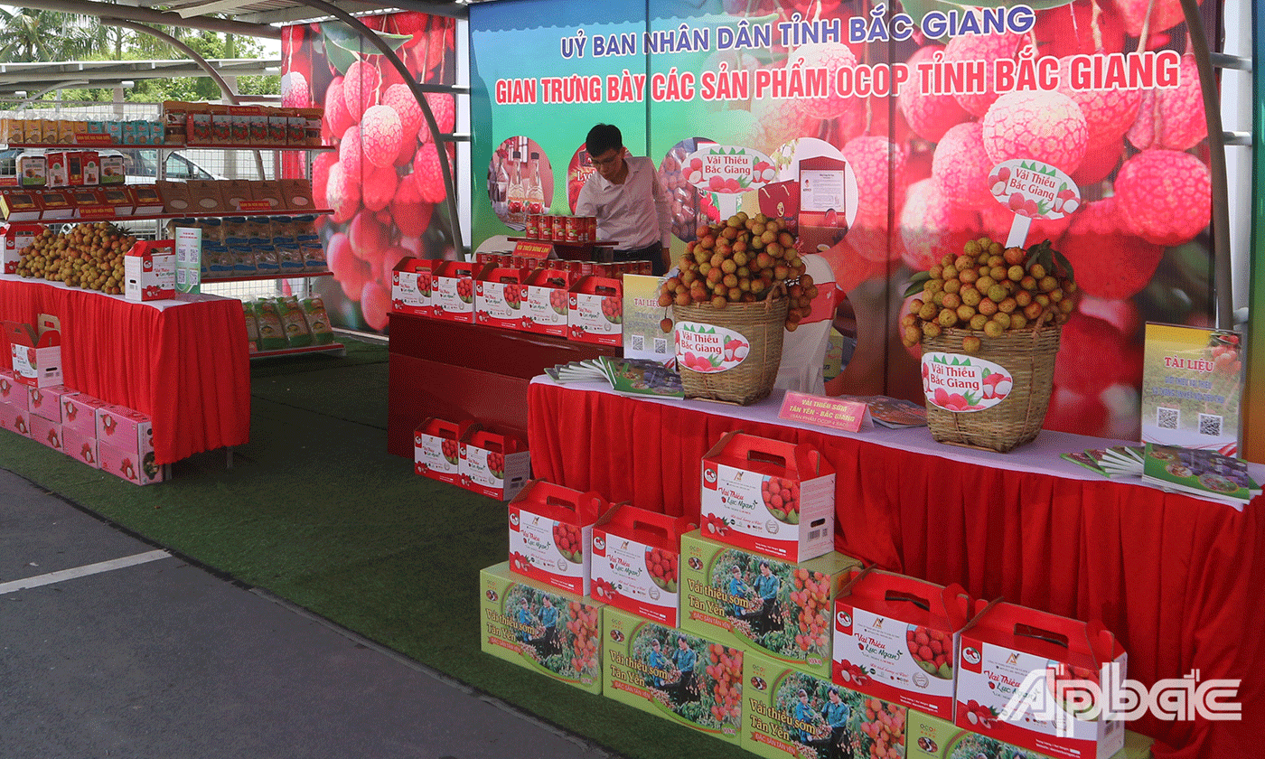 trái cây đặc sản trưng bày, giới thiệu.