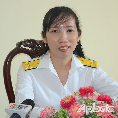 Phó Chi cục trưởng Chi cục Thuế TP. Mỹ Tho Ngô Thị Ngọc Thu.