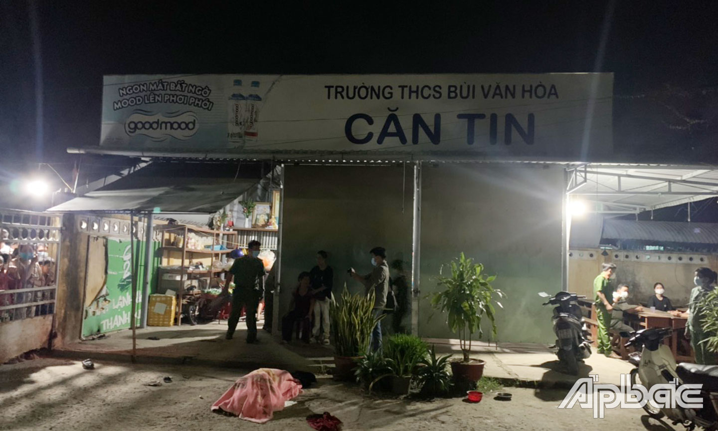 Căn tin nơi xảy ra vụ án.