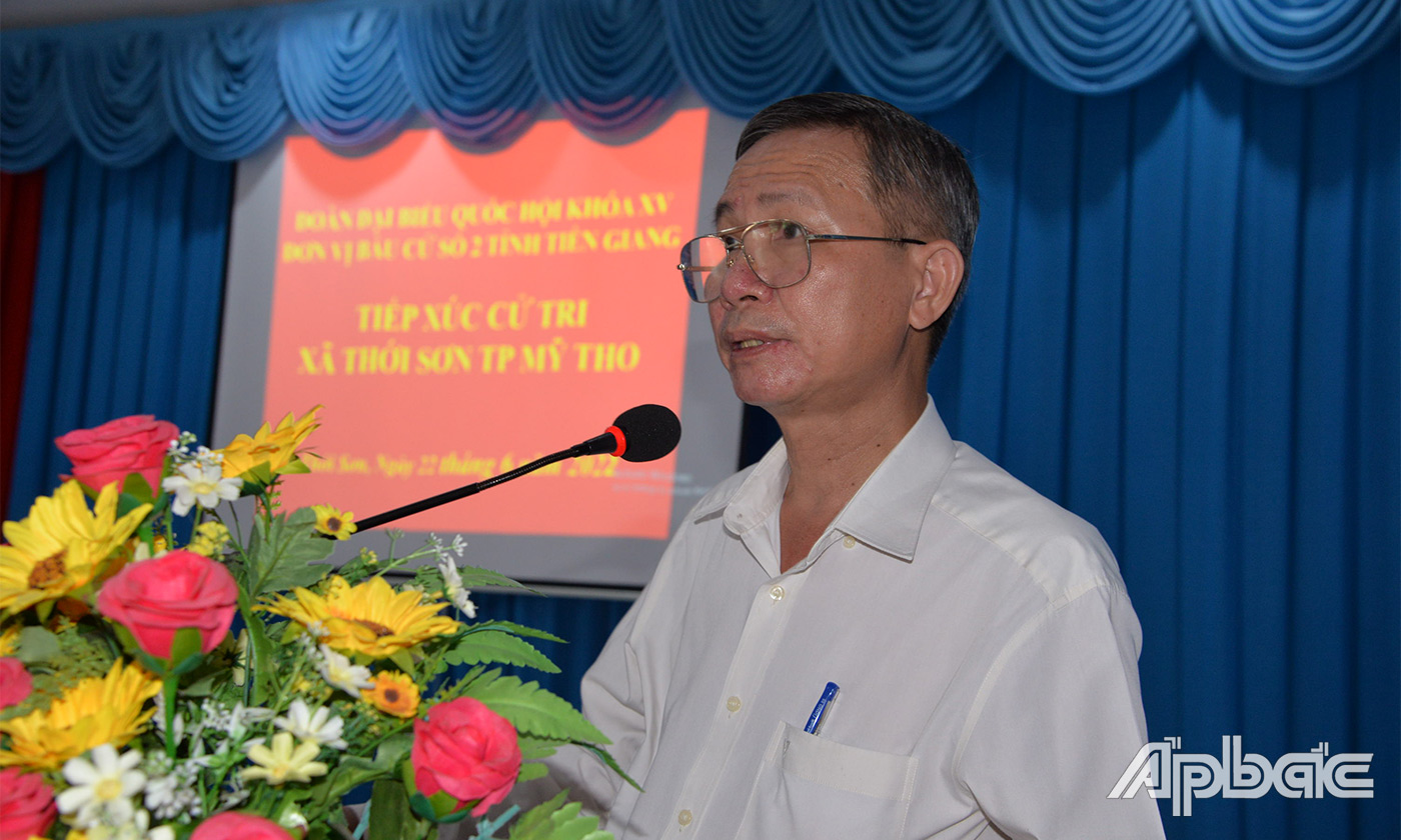 Lãnh đạo UBND TP. Mỹ Tho trả lời ý kiến cử tri