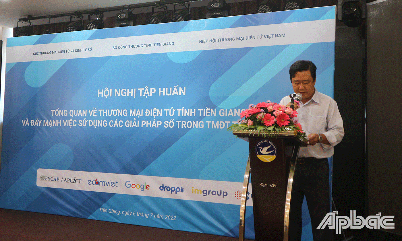 Đại diện Sở Công Thương Tiền Giang trình bày 