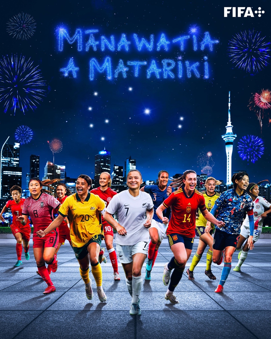 Huỳnh Như xuất hiện trên poster quảng bá về World Cup nữ 2023. Ảnh: FIFA