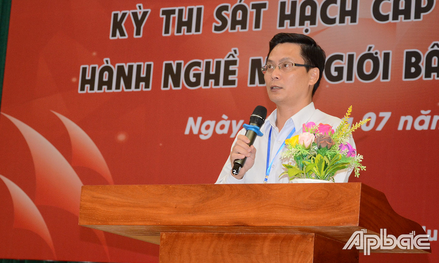 Đồng chí Hà Thiện Ý phát biểu tại Lễ khai mạc.
