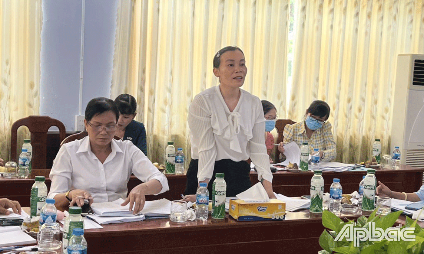 Đại biểu đóng góp ý kiến.