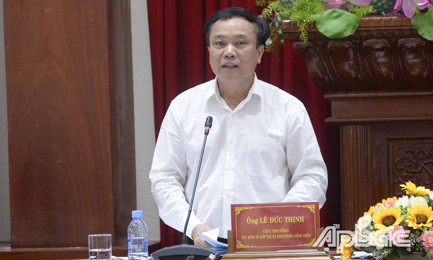 Đồng chí Lê Đức Thịnh phát biểu tại Hội nghị.
