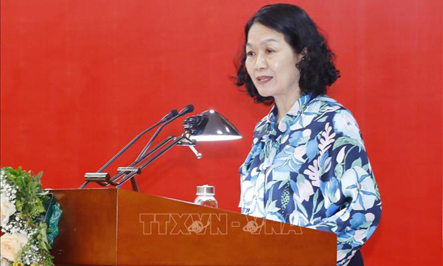 Chủ tịch Hội Chữ thập đỏ Việt Nam Bùi Thị Hòa. Ảnh tư liệu: Phương Hoa/TTXVN