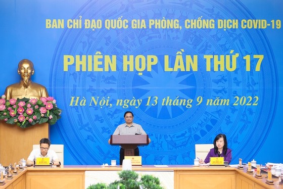 Thủ tướng Phạm Minh Chính – Trưởng Ban Chỉ đạo Quốc gia phòng, chống dịch Covid-19, chủ trì Phiên họp lần thứ 17 của Ban Chỉ đạo. Ảnh: VIẾT CHUNG