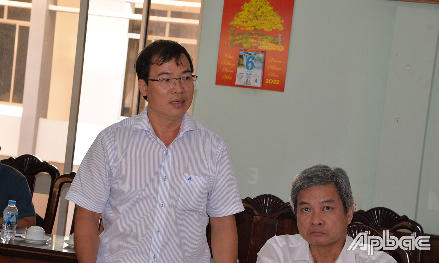 Lãnh đạo Sở Xây dựng phát biểu tại buổi làm việc