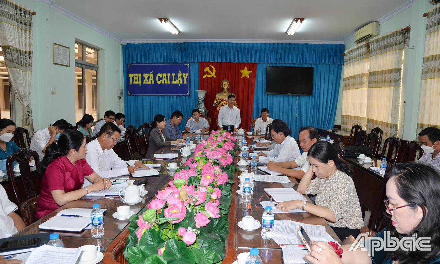 Đồng chí Trần Thanh Nguyên phát biểu tại buổi làm việc