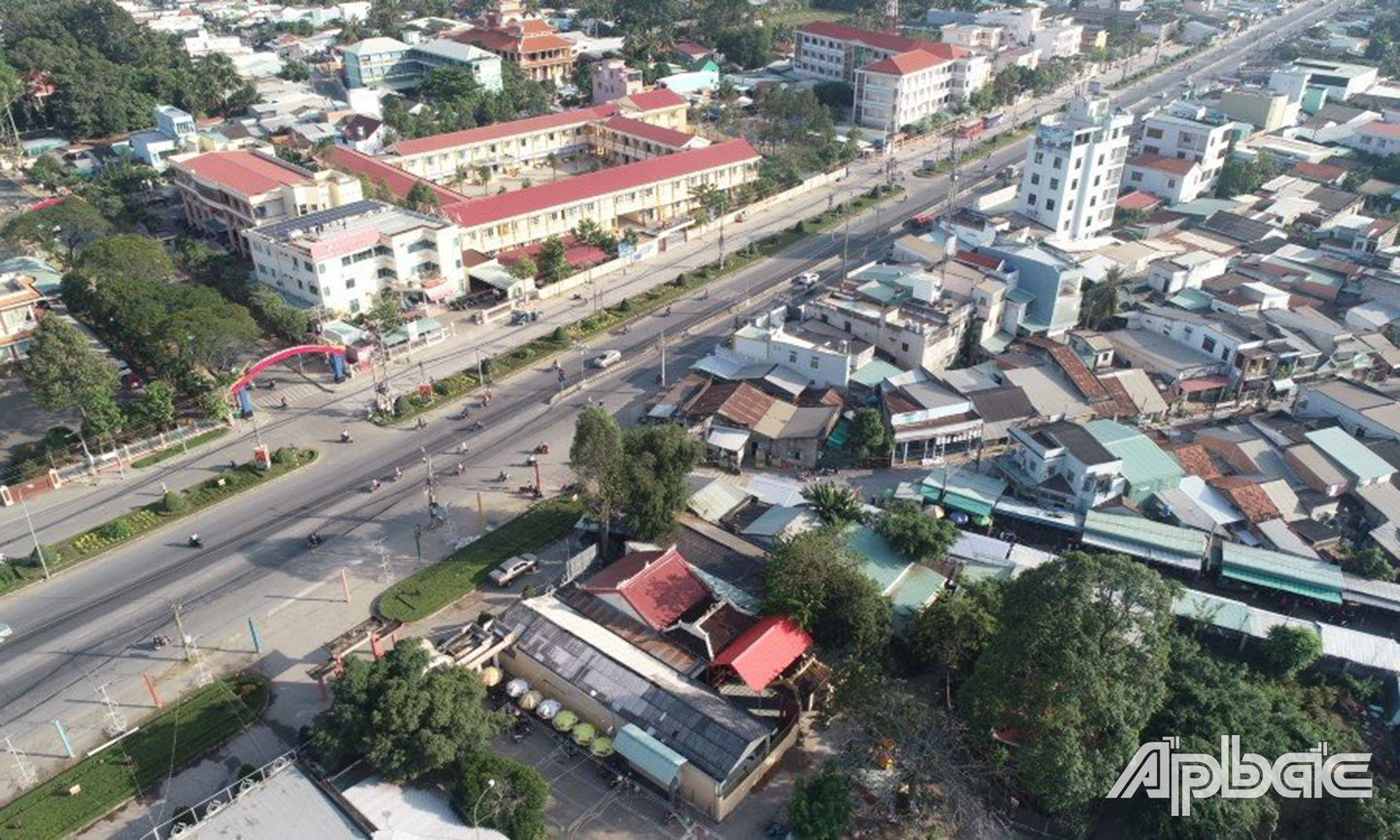 Một góc của thị trấn Tân Hiệp.