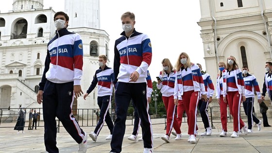 Các VĐV của Nga đang phải thi đấu dưới sự đảm bảo của Ủy ban Olympic quốc gia. Ảnh: HOÀNG YẾN