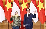 Chủ tịch Quốc hội Vương Đình Huệ hội kiến Tổng thống Singapore