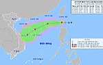 Áp thấp nhiệt đới di chuyển theo hướng Tây, mỗi giờ đi được 20 km
