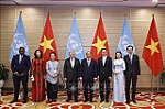 Chủ tịch nước Nguyễn Xuân Phúc và Tổng Thư ký LHQ Antonio Guterres chủ trì Lễ kỉ niệm 45 năm Việt Nam gia nhập LHQ