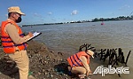 Nạo vét cồn nổi trên sông Tiền