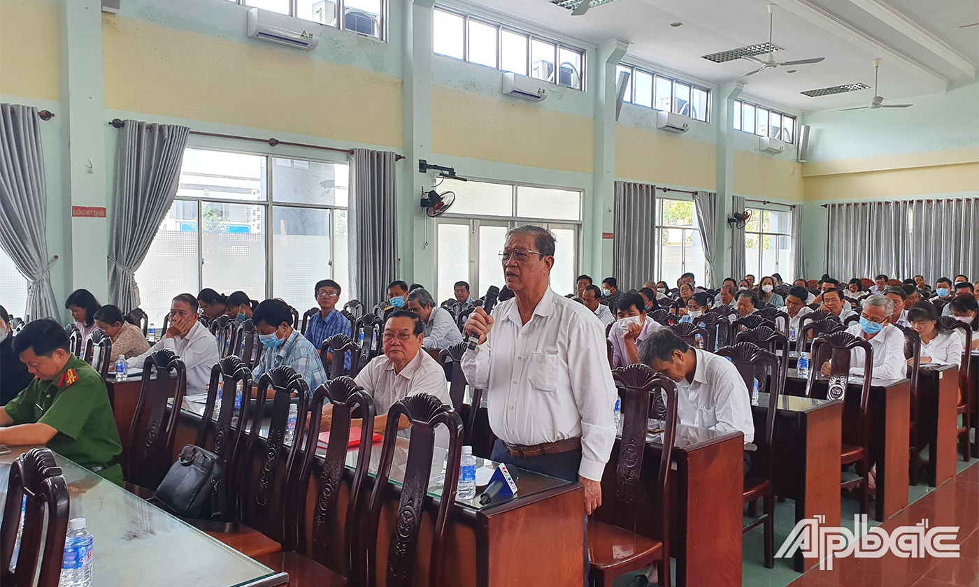 Cử tri TX. Cai Lậy phát biểu ý kiến