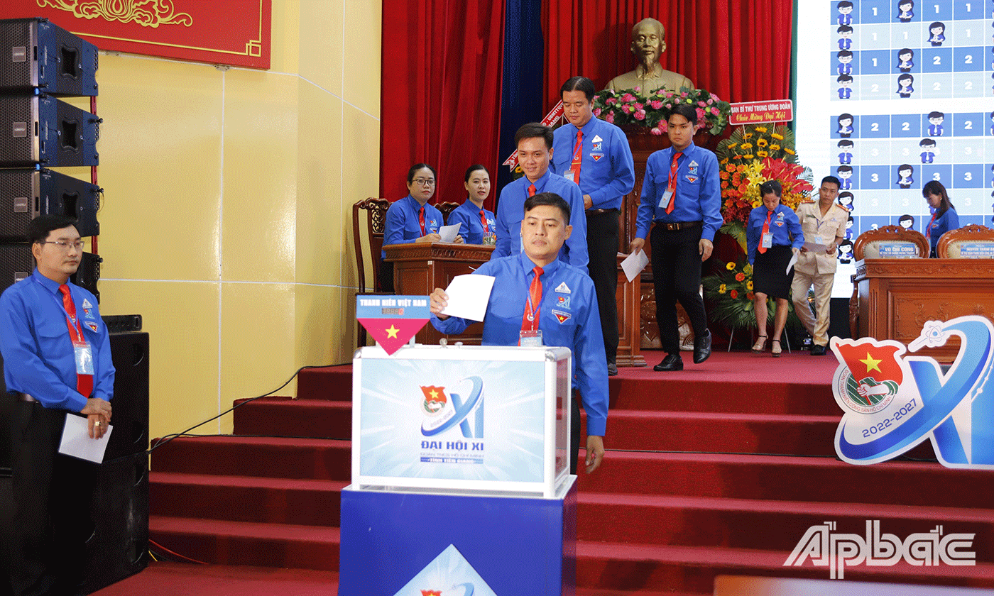 bầu cử BCH Đoàn TNCS Hồ Chí Minh tỉnh Tiền Giang lần thứ XI nhiệm kỳ 2022 – 2027